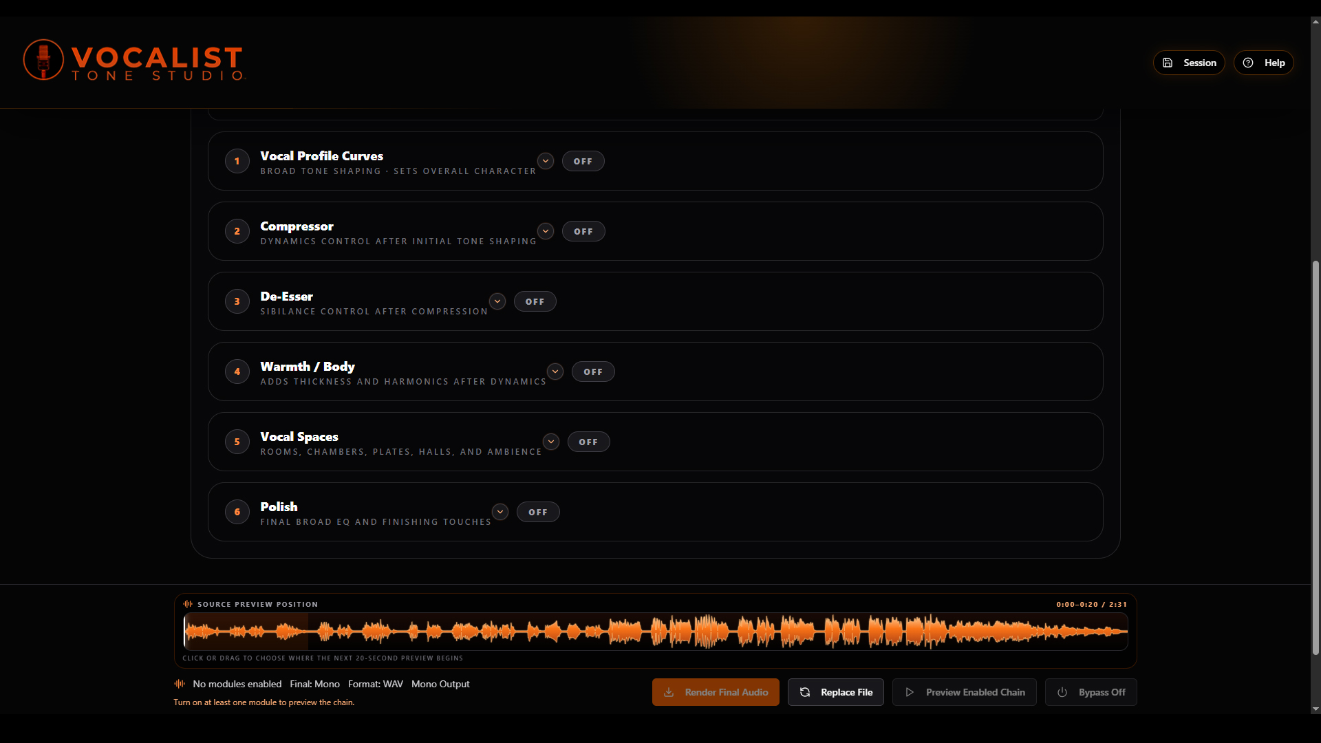 Vocalist Tone Studio screenshot 3