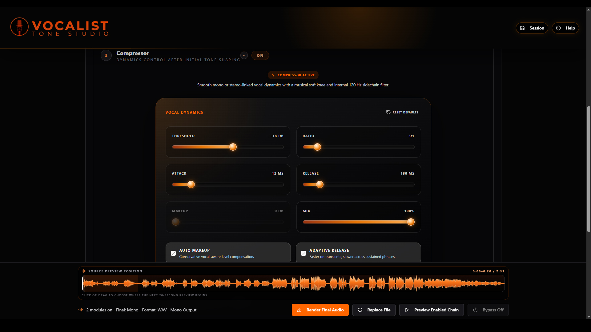 Vocalist Tone Studio screenshot 5